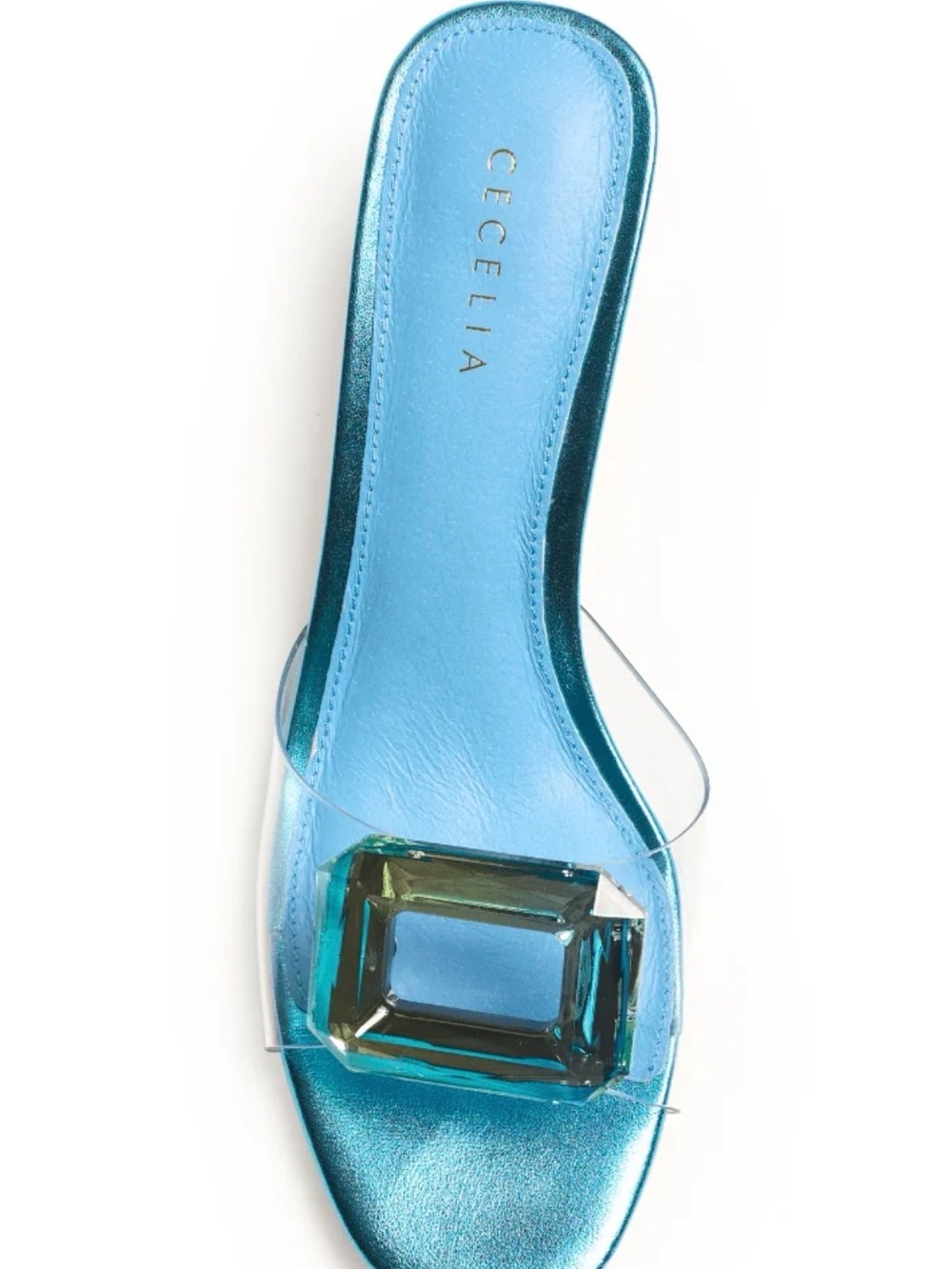 Cecelia New York “Park Ave Jewel” Turquoise Satin Heel – Size 9 – NEW